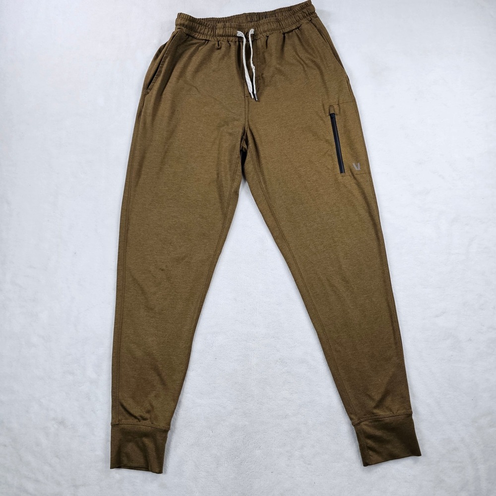 Vuori Sunday Performance Joggers Mens S Brown Excellent Tapered Sweatpants